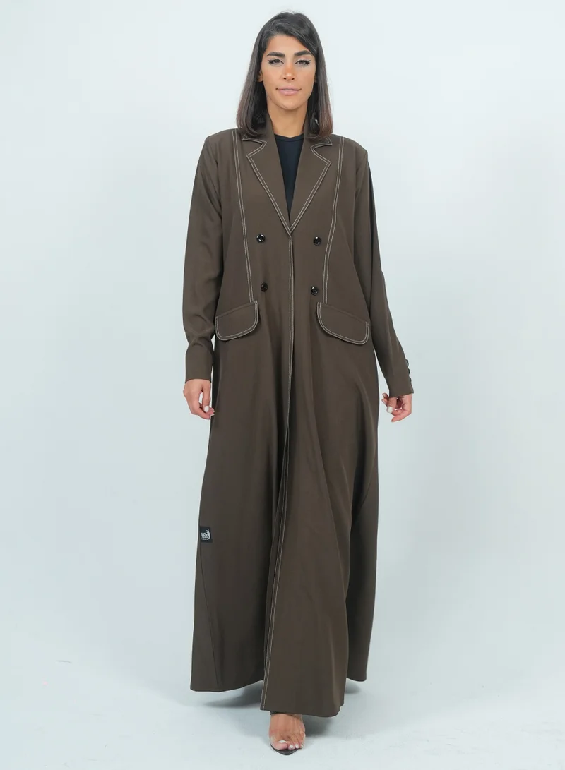 Rosette Abaya  Blazer with Button Design long sleeves for Women | Best Price UAE