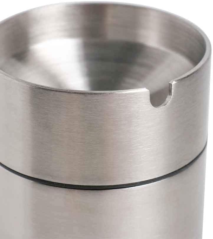 JOCHA Car Ashtray with lid smell proof Stainless Steel Portable Smokeless Detachable Windproof Self Extinguishing Butt Bucket Ash Tray for Most Car Cup Holder for Outdoor Travel Home Office (Silver) - Image 4