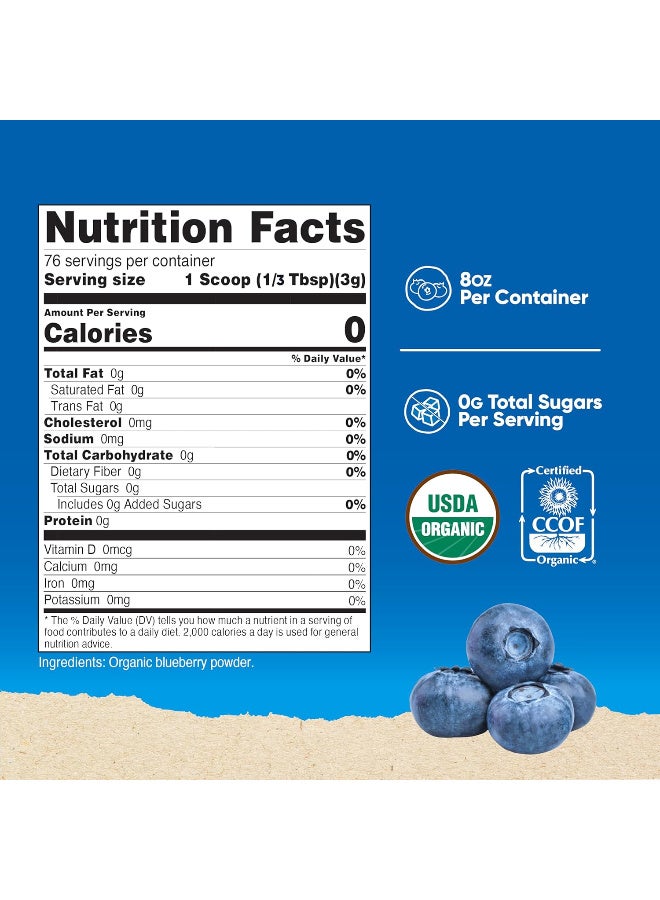 Nutricost Organic Blueberry Powder, Unflavored, 8.1 oz (227 g) - Image 2