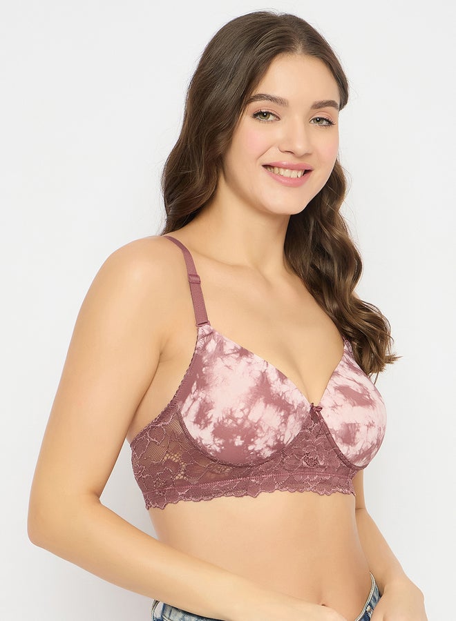 Clovia Multicolor Pack of 3 Padded Non-Wired Full Coverage Printed Bras  - Image 3