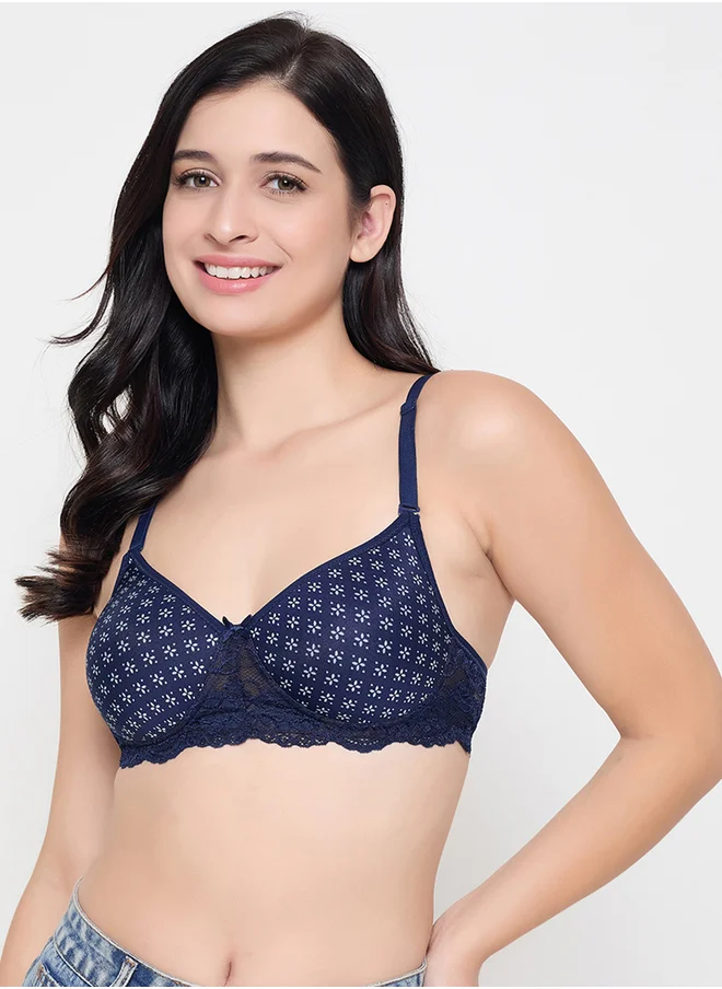 Clovia Multicolor Pack of 3 Padded Non-Wired Full Coverage Printed Bras