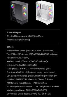havit Gaming Chassis ATX Motherboard  Supports ATX/M-ATX/Mini ITX  model CF925  - Image 4
