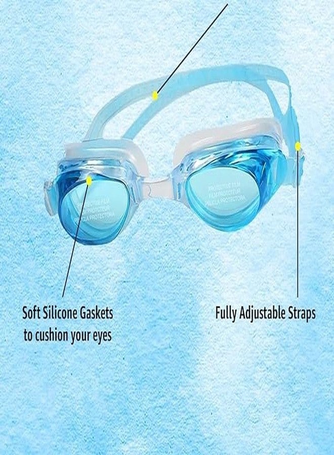 First Choice نظارات رياضية أنيقة من فيرست تشويس للرجال والنساء، مزودة بحماية من الأشعة فوق البنفسجية ومضادة للضباب، مع سدادات أذن، ونظارات سباحة. - Image 2