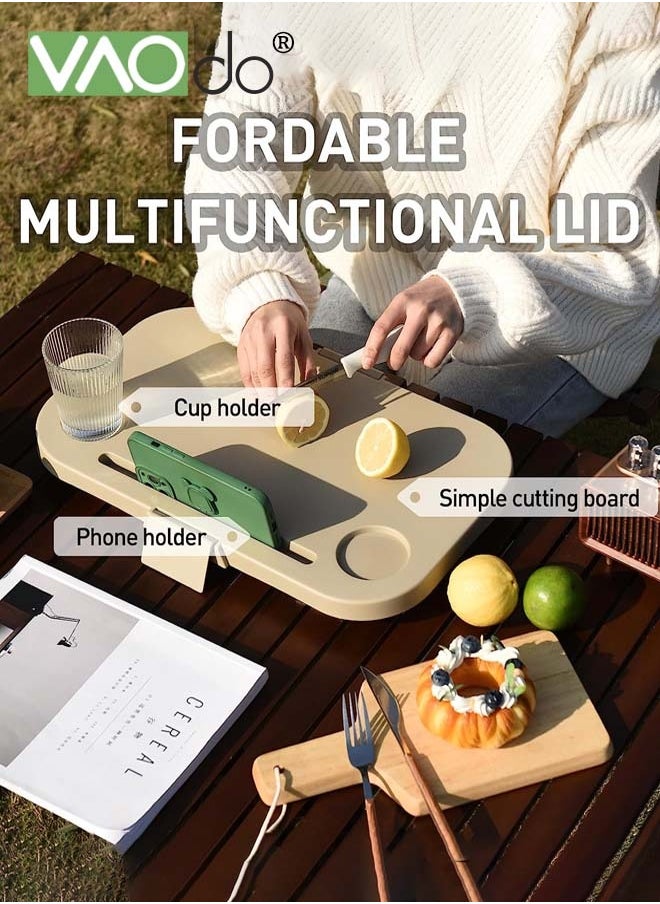VAOdo - Multifunctional With Portable Picnic Basket Outdoor Picnic Large Capacity Foldable Storage Basket With Table Portable Storage Basket - Image 1
