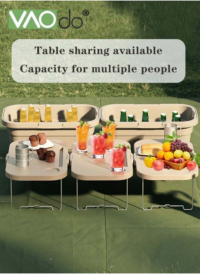 VAOdo - Multifunctional With Portable Picnic Basket Outdoor Picnic Large Capacity Foldable Storage Basket With Table Portable Storage Basket - Image 1
