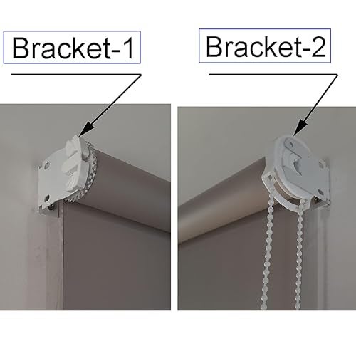 GREEN DECOR - Roller Shade Accessory Set, Roller Blinds Connector 2 Clutch for 38 mm Tube Fitting Parts Repair Kit Complete with 2 Brackets, Corded Chain, End Cap, Screw and Wall Plug - Image 4