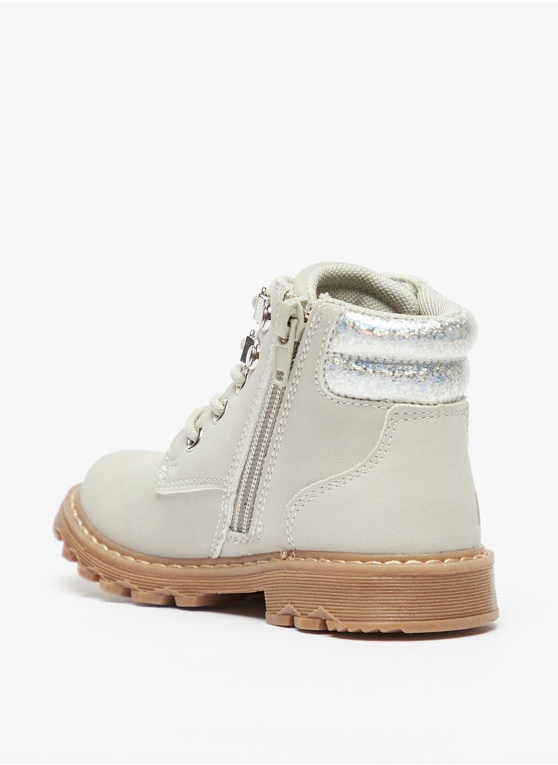 Lee Cooper - Girls' Quilted High Top Boots With Zip Closure - Image 1