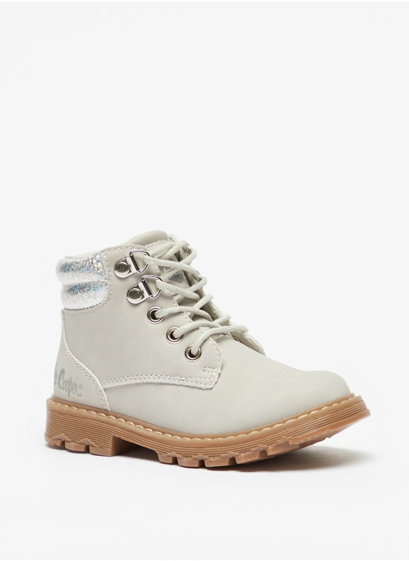 Lee Cooper - Girls' Quilted High Top Boots With Zip Closure - Image 1