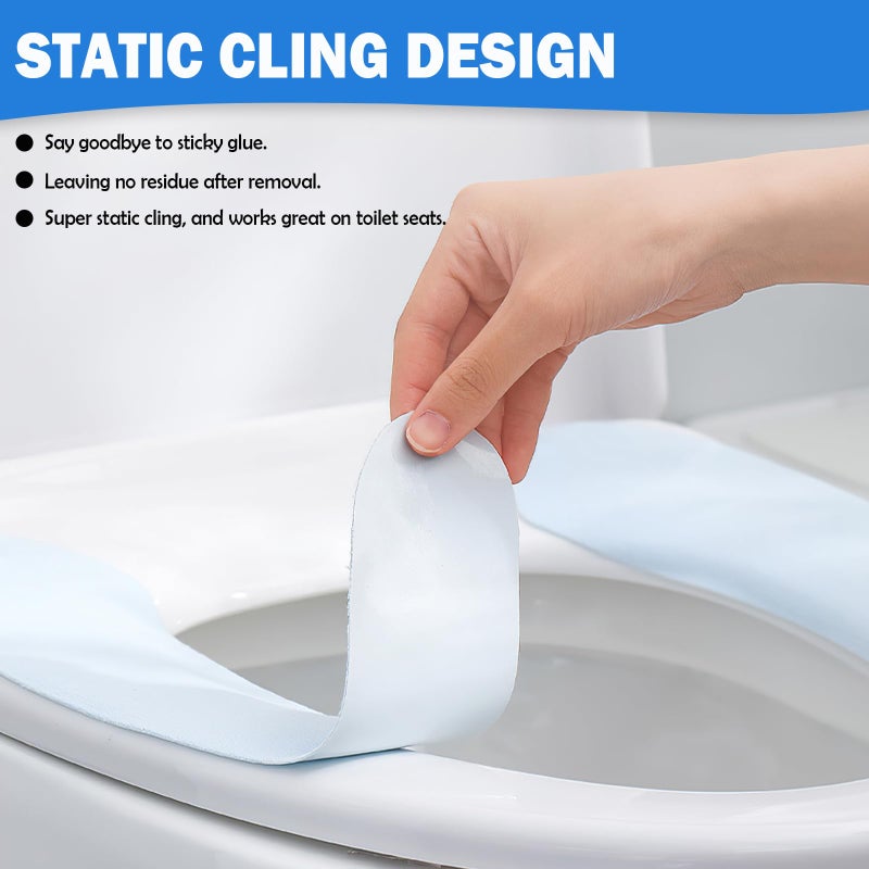 Iensen Thin and Warm Toilet Seat Cover Pad â€“ Self-Adhesive, Adjustable and Cut-to-Fit, Comfortable and Easy to Clean, Perfect for Home Bathrooms (Grey) - Image 3