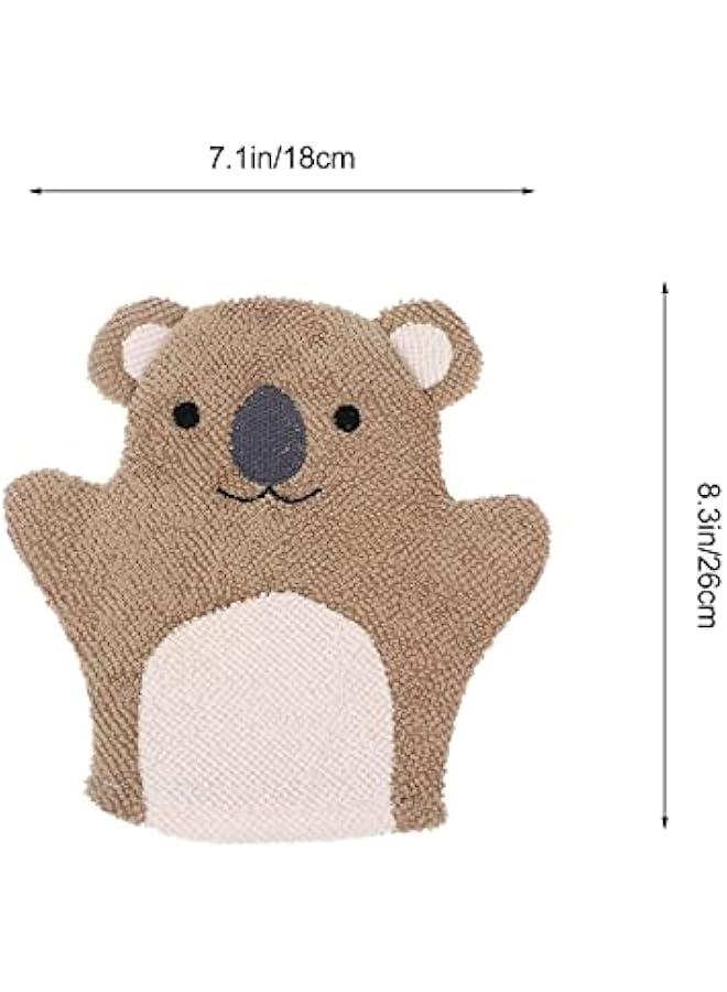 MOXO 5 Kids Bath Sponge Mitt Glove Set Ultrasoft Baby Sponge for Bath Time Adorable Animal Shower Mitt Loof Scrub Gloves for Toddlers and Babies - Image 3