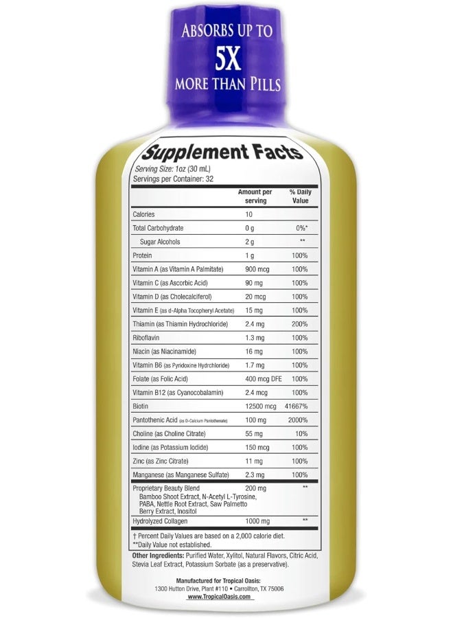 Tropical Oasis Liquid Beauty Supplement for Women - 32 Fl. Oz. - Image 2