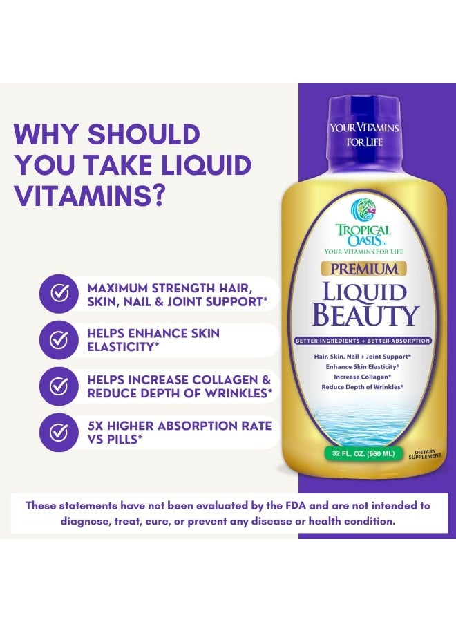 Tropical Oasis Liquid Beauty Supplement for Women - 32 Fl. Oz. - Image 5