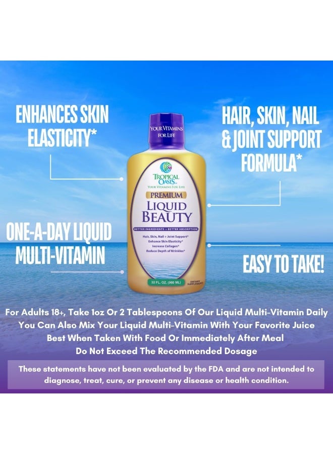 Tropical Oasis Liquid Beauty Supplement for Women - 32 Fl. Oz. - Image 4