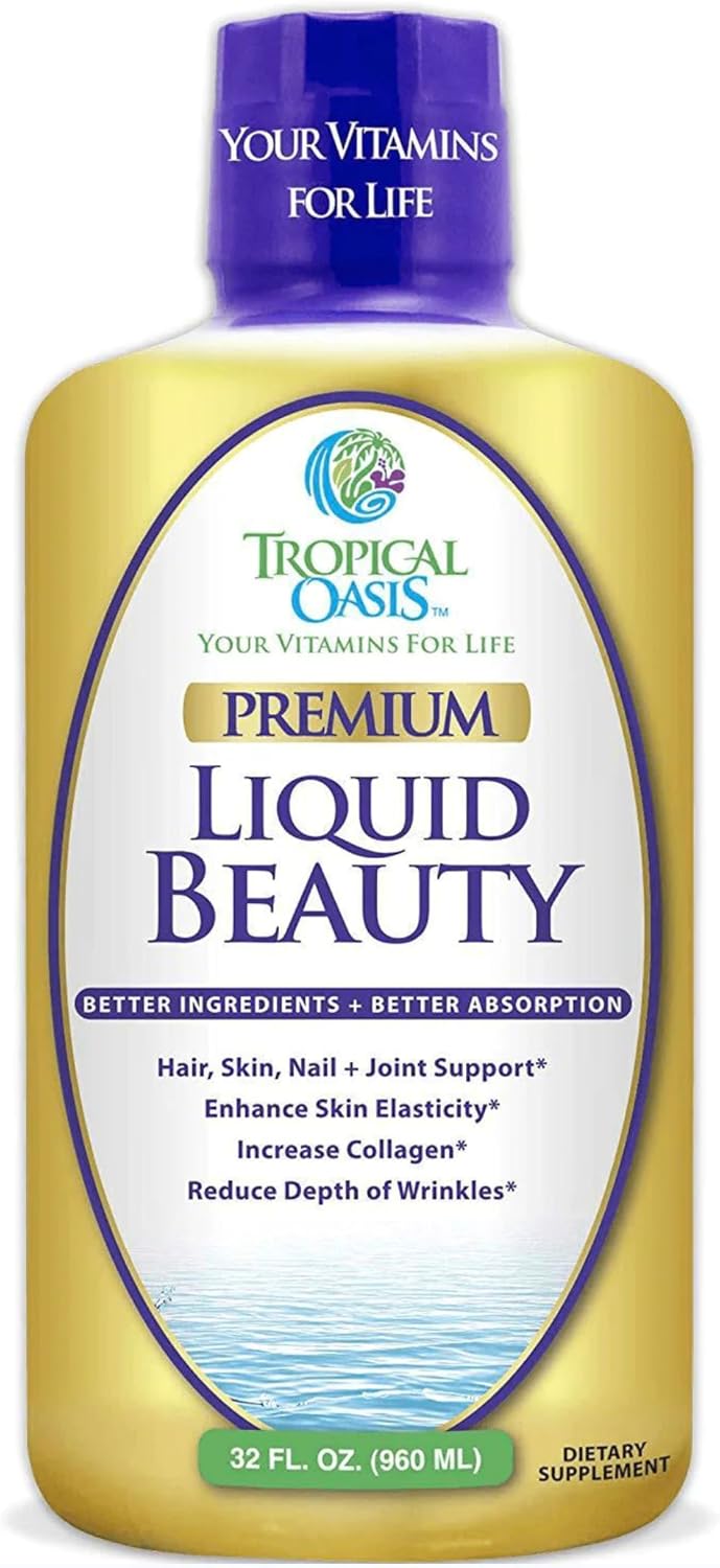 Tropical Oasis Liquid Beauty Supplement for Women - 32 Fl. Oz. - Image 1
