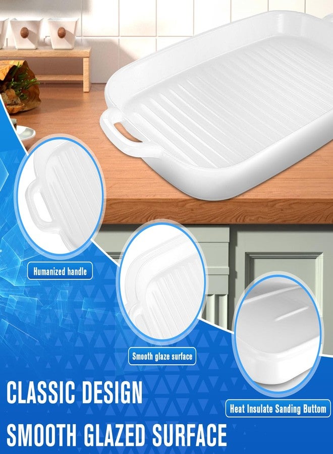 KAKO Microwave Bacon Cooker, Upgraded Large Microwave Bacon Tray - White Square Bacon Pan with Handle, Multi-Functional, 9.5"L x 5.9"W x 1.2"H Bacon Cooker for Microwave Oven - Image 3
