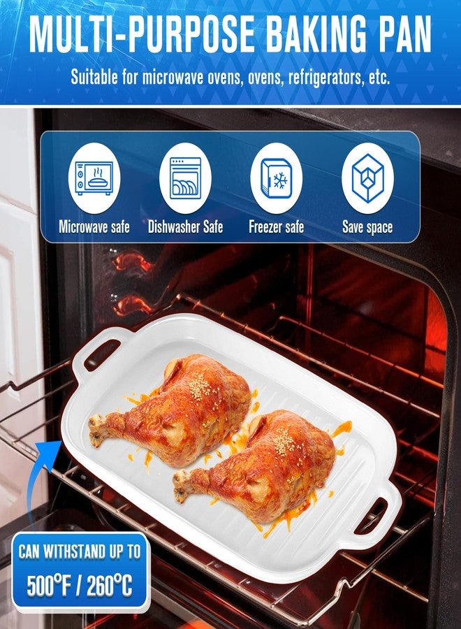 KAKO Microwave Bacon Cooker, Upgraded Large Microwave Bacon Tray - White Square Bacon Pan with Handle, Multi-Functional, 9.5"L x 5.9"W x 1.2"H Bacon Cooker for Microwave Oven - Image 4