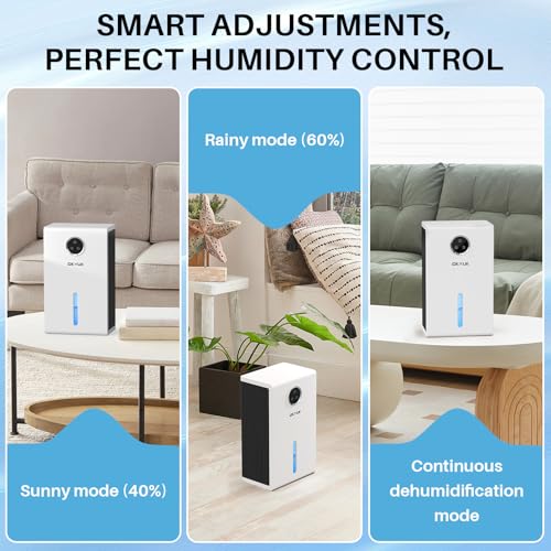 OKYUK Dehumidifier 95 oz dehumidifiers for home1000 sq ft Dehumidifiers for Bedroom with 7 Colors LED Light Ultra Quiet Auto Shut off dehumidifiers for basements Ideal for RV Bathroom Bedroom - Image 3