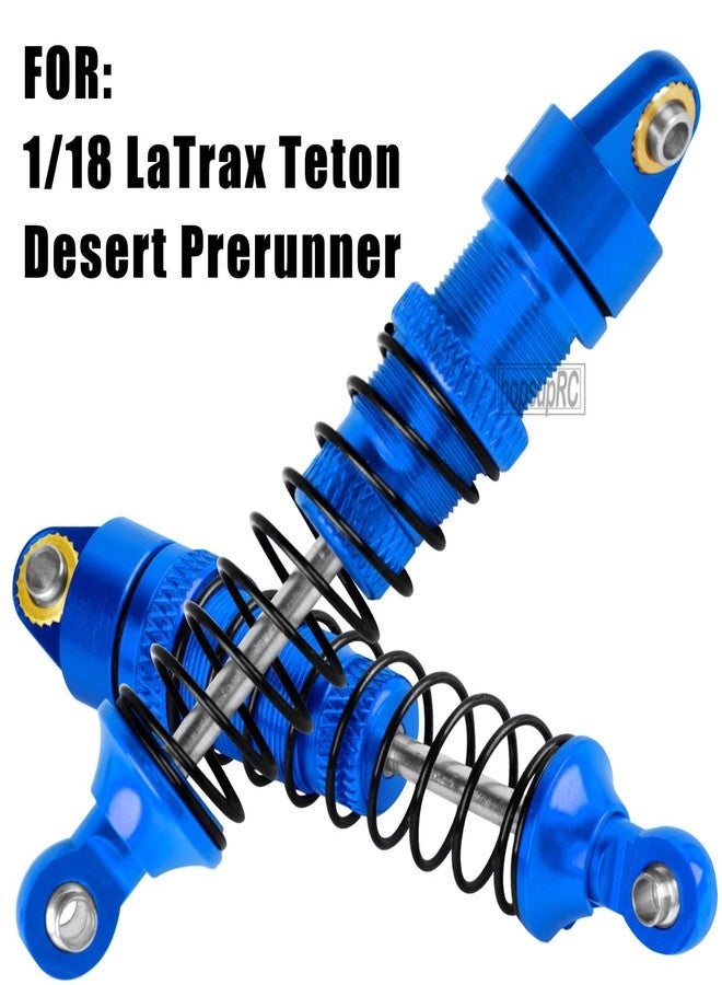hopsupRC Aluminium Front Rear Assembled Full Metal Shocks&Front Rear Shock Tower Upgrades Part for 1/18 LaTrax Teton Desert Prerunner,Replace Parts 7660 7665 7637(Navy Blue) - Image 2