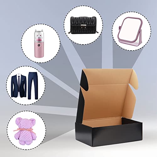 EXYGLO Shipping Cardboard Boxes for Small Business, Packing and Mailing, 12x9x4 - Pack of 20, Black - Image 5