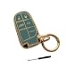RGOAANC Jeep Key Fob Cover with Keychain Soft TPU Shell Protection Compatible with Jeep Smart Key 35 Buttons Gray - Image 2