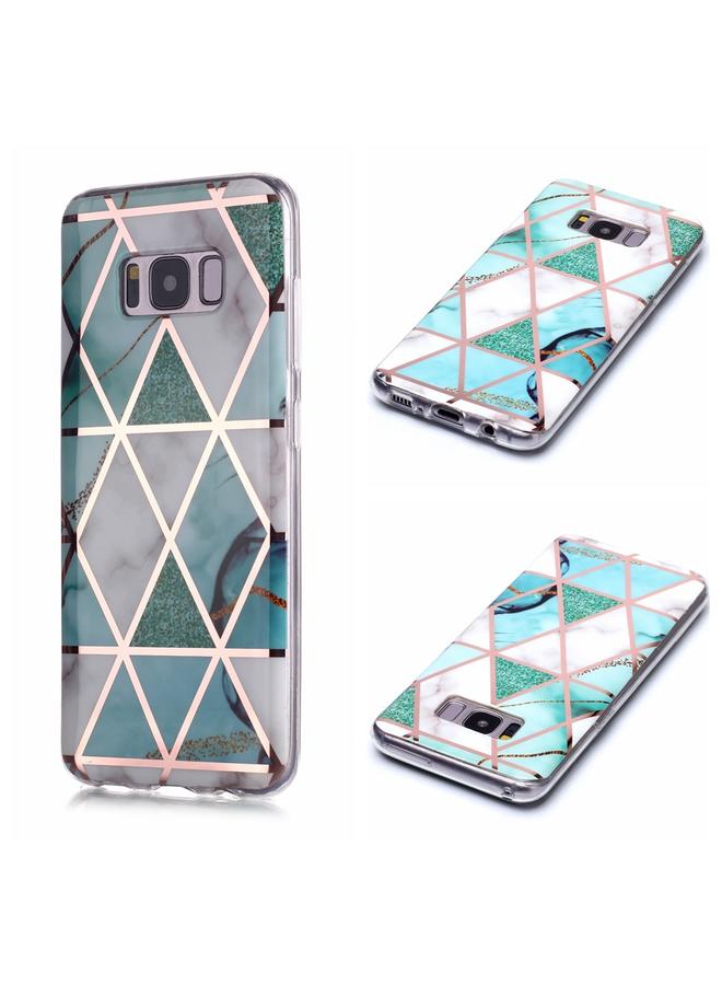 اس-توب جراب لهاتف Galaxy S8 بنمط رخامي مطلي بالبلاستيك الحراري الناعم - Image 1