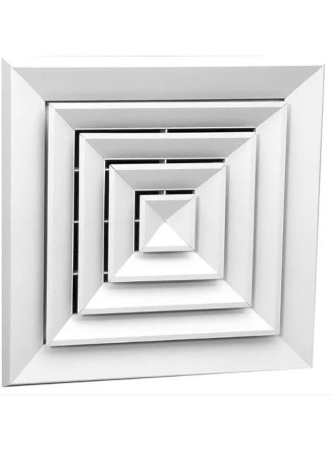 Biella Aluminum Air Supply & Return Diffusers – Square Ceiling Ventilation Solutions for Studios, Hospitals, Theaters, Classrooms, and Office (SUPPLY (6 INCH X 6 INCH)) - Image 1