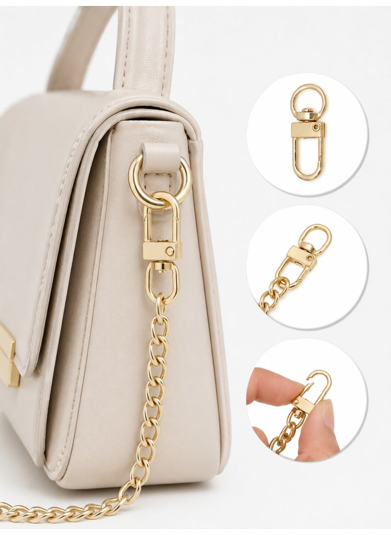2PCS Dark Golden Swivel Snap Hooks for Bags Keychains and DIY Straps - Image 2
