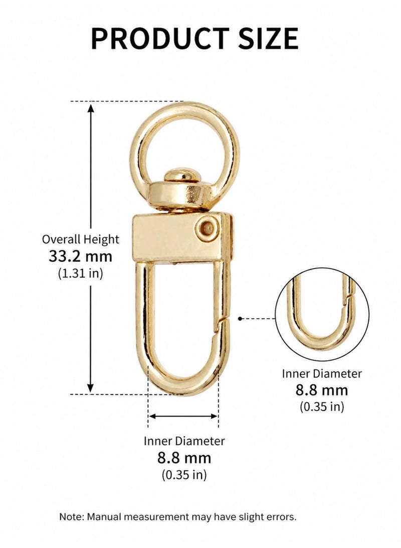 2PCS Dark Golden Swivel Snap Hooks for Bags Keychains and DIY Straps - Image 4