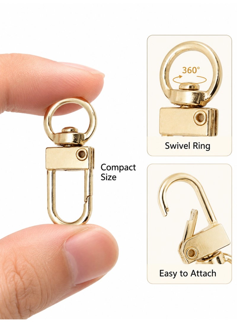 2PCS Dark Golden Swivel Snap Hooks for Bags Keychains and DIY Straps - Image 3