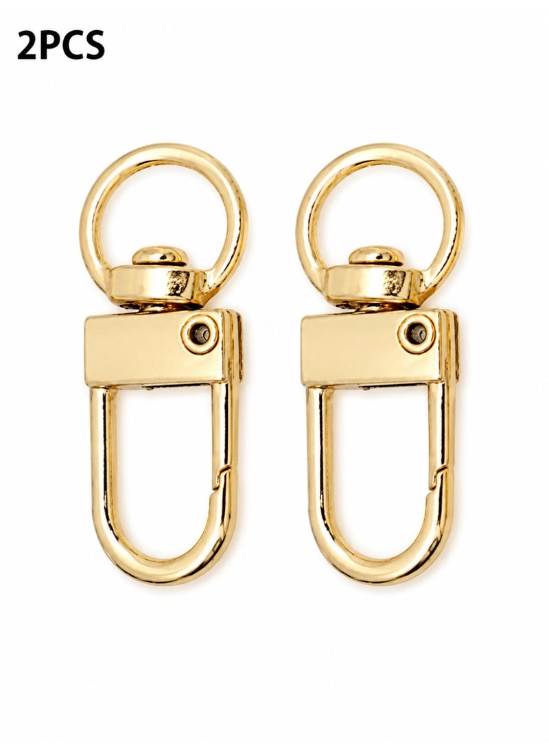 2PCS Dark Golden Swivel Snap Hooks for Bags Keychains and DIY Straps - Image 1