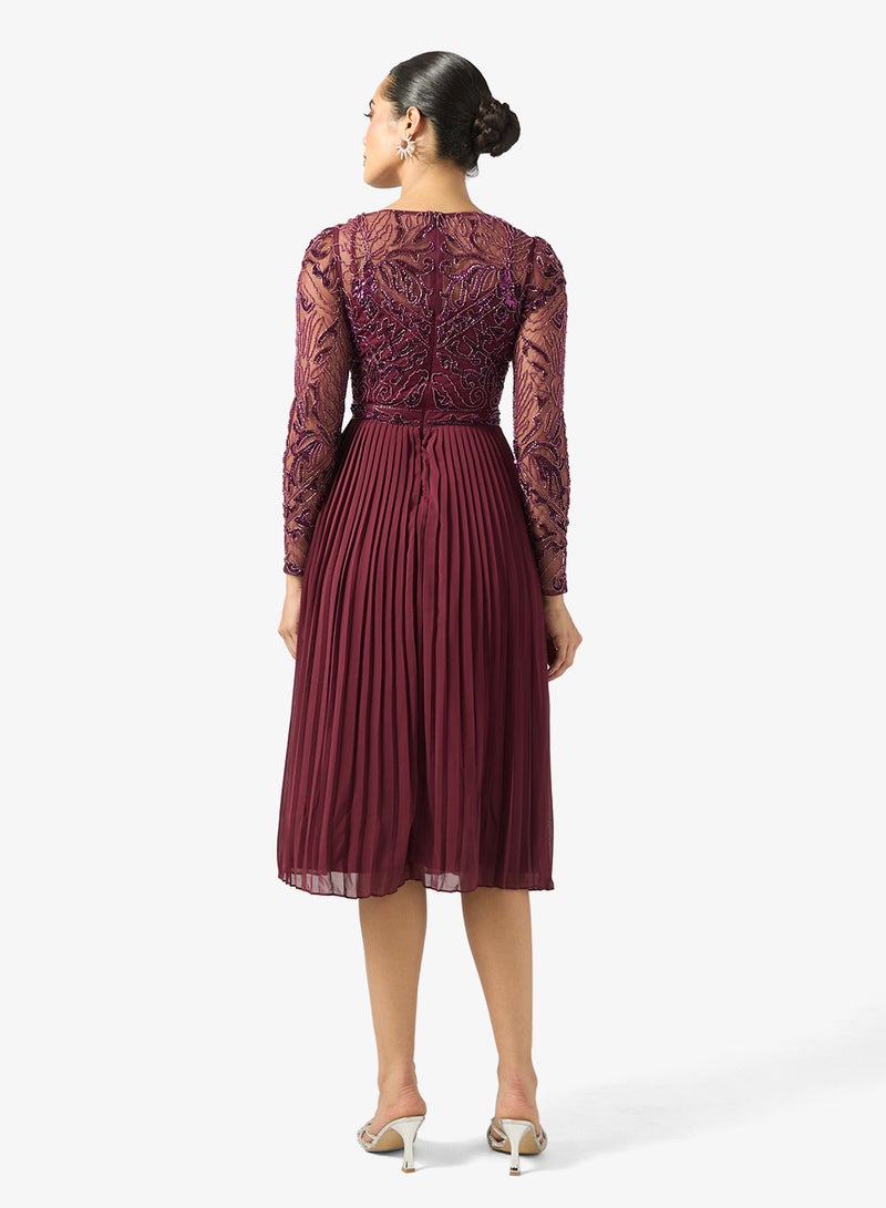 Frock and Frill V-Neck Frill Detailed Midi Dress - Image 2