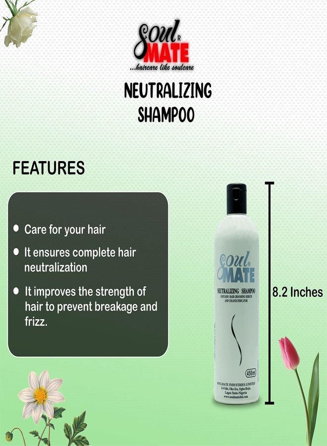 SOUL MATE Neutralizing Shampoo After Relaxer For Men & Women | 15.2oz | Color Indicator | Protects Color Treated Hair & Scalp - Image 3
