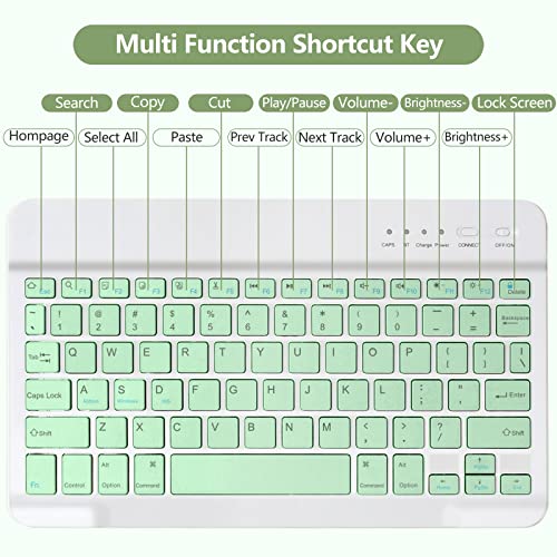 MMK Keyboard Case for iPad 10.2" 9th 8th 7th Generation, with Detachable Bluetooth Keyboard and Pencil Holder, for iPad 10.2 Inch/iPad Air 10.5"(3rd Gen)/iPad Pro 10.5 in, Auto Sleep/Wake Function (Green) - Image 5