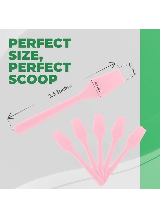 Kopperko 100 Pack 2.5 Inch Cosmetic Spatulas - Small Plastic Spatula for Cosmetics, Creams, & Crafts | Makeup Spatula or Multipurpose Mini Applicator for Mixing, Skincare, or Scraping Jars | Pink - Image 4