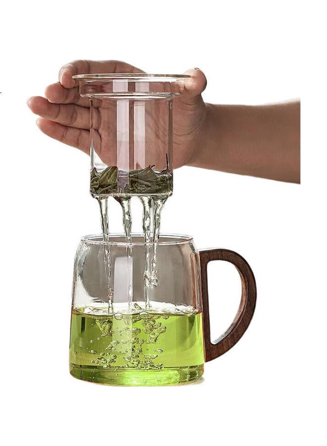 Yihutea Tea Infuser Cup With Glass Separation, Office Water Bottle For Men With Lid, Large Capacity Green Tea Brewing Teapot - Image 2