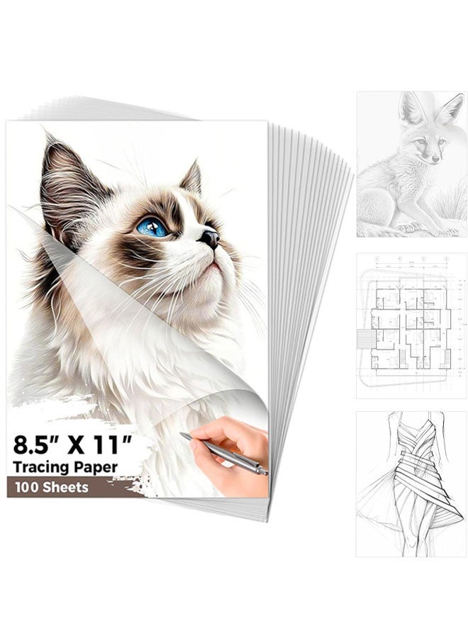 Tracing Paper – A4 Size, 100 Sheets, 41lb/63gsm, Translucent Trace Tracing Paper for Sewing Patterns, Trace Sketches, Architectural Drafting - Image 1