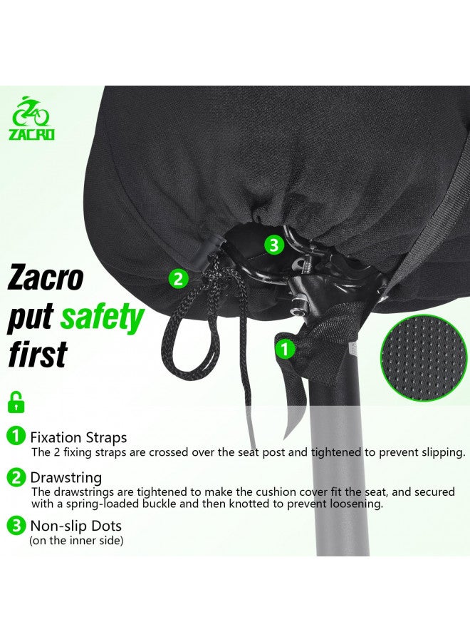 Zacro وسادة مقعد دراجة زاكرو - غطاء مقعد دراجة جل مبطن لراحة الرجال والنساء، متوافق مع دراجات بيلوتون، والدراجات الثابتة أو دراجات الكروز، 11 × 7 بوصة - Image 4