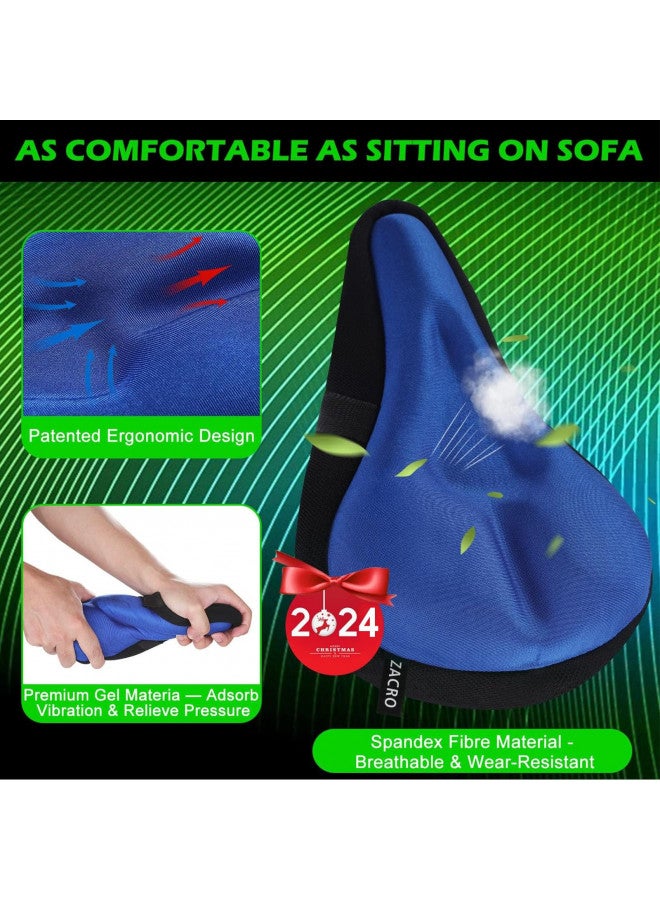 Zacro وسادة مقعد دراجة زاكرو - غطاء مقعد دراجة جل مبطن لراحة الرجال والنساء، متوافق مع دراجات بيلوتون، والدراجات الثابتة أو دراجات الكروز، 11 × 7 بوصة - Image 3