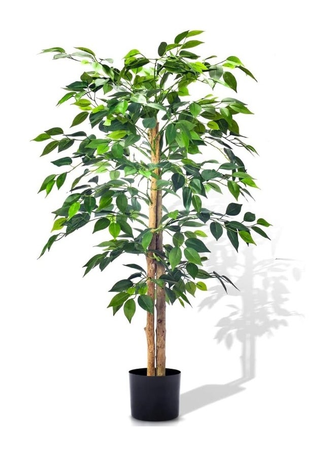 JOMILA Faux Plants Artificial Ficus Trees Eucalyptus Trees with Silk Leaves Fake Moss and Sturdy Nursery Pot, Fake Plants for Office Home Decor  - Image 1