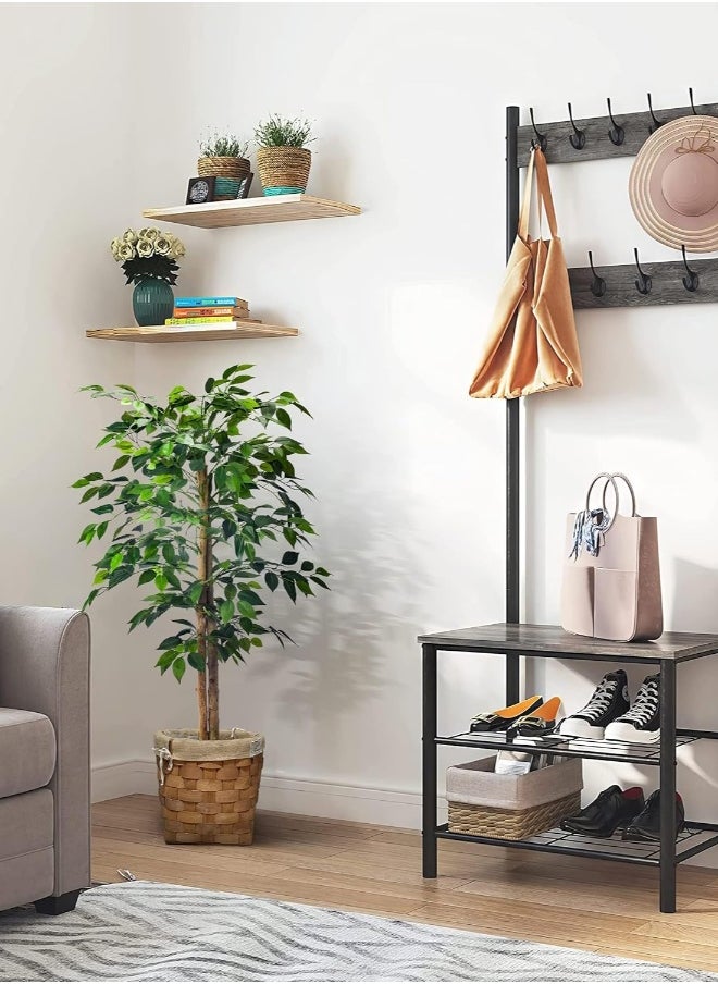 JOMILA Faux Plants Artificial Ficus Trees Eucalyptus Trees with Silk Leaves Fake Moss and Sturdy Nursery Pot, Fake Plants for Office Home Decor  - Image 4