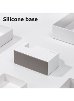 Deli Nusign ENS121 Modern Tape Dispenser - 18-60mm Width, 1Cr17 Blade & Non-Slip Silicone Base, White  - Image 5