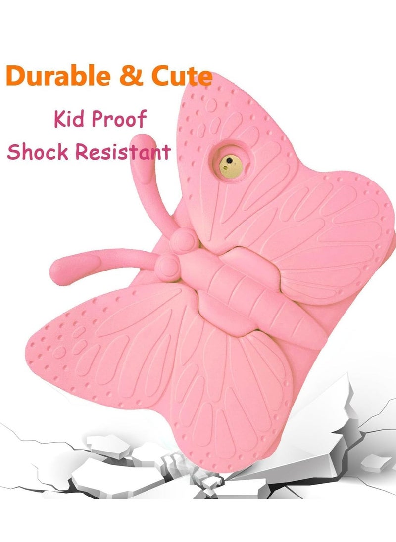 Raxoom iPad 9th 8th 7th Generation Case Kids Girls, Cute Butterfly Shockproof EVA Foam Super Protection Stand Cover for iPad 2021 2020 2019 10.2" and iPad Air 3 Pro 10.5" - Rose - Image 5