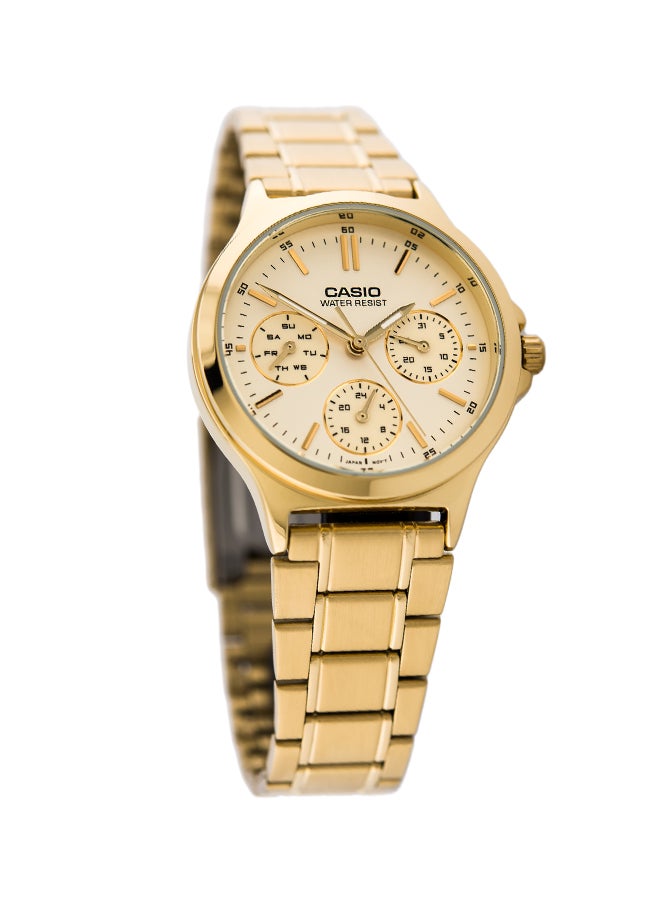 CASIO Women Stainless Steel Analog Watch LTP-V300G-9A - 33 mm - Gold - Image 2