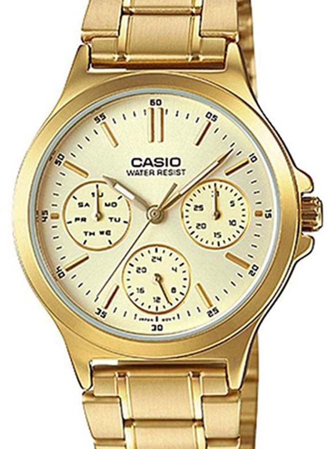 CASIO Women Stainless Steel Analog Watch LTP-V300G-9A - 33 mm - Gold - Image 4
