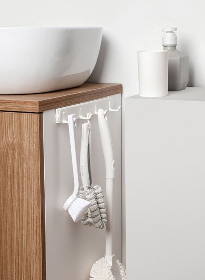 WooFree Retractable Hook Self Adhesive Pull Out Hanging Rack 4 Hooks - Image 4