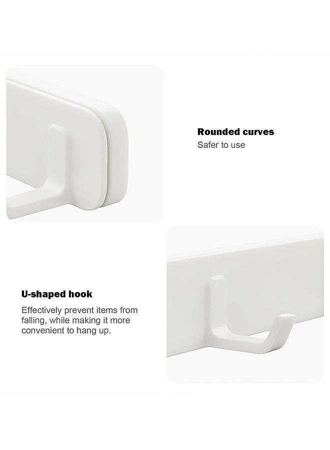WooFree Retractable Hook Self Adhesive Pull Out Hanging Rack 4 Hooks - Image 5