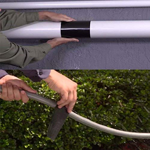 Zaffron Zaffron Flex Tape PVC Rubberized Waterproof Tape Water Leakage Seal Silicon Sealant Super Strong Adhesive Tape For Water Tank Sink Sealant for Gaps 4" x 5' Black  - Image 2
