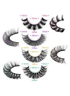 Focipeysa Lashes Fluffy D Curl False Eyelashes Wispy Russian Lashes Strip 4 Styles Mixed Eyelashes Look Like Extensions By Focipeysa  - Image 3