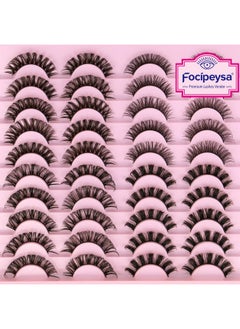 Focipeysa Lashes Fluffy D Curl False Eyelashes Wispy Russian Lashes Strip 4 Styles Mixed Eyelashes Look Like Extensions By Focipeysa  - Image 2