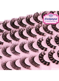 Focipeysa Lashes Fluffy D Curl False Eyelashes Wispy Russian Lashes Strip 4 Styles Mixed Eyelashes Look Like Extensions By Focipeysa  - Image 5